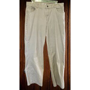 Christopher & Banks Size 12 Pants Stretch Straight Leg Embellished Pockets